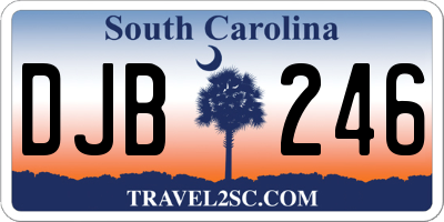 SC license plate DJB246