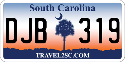SC license plate DJB319