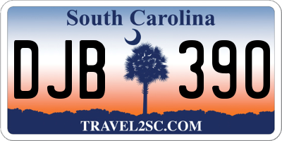 SC license plate DJB390