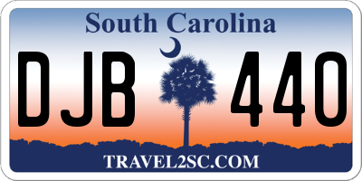 SC license plate DJB440