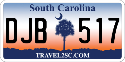 SC license plate DJB517