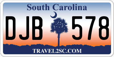 SC license plate DJB578