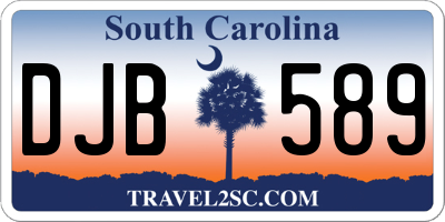 SC license plate DJB589