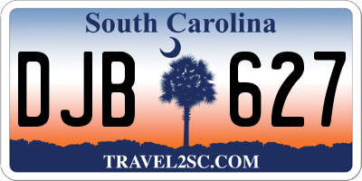 SC license plate DJB627