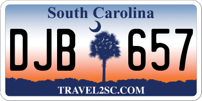 SC license plate DJB657