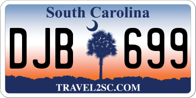 SC license plate DJB699