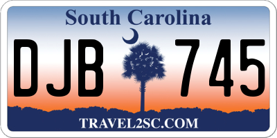 SC license plate DJB745
