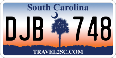 SC license plate DJB748