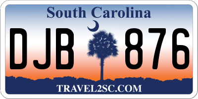 SC license plate DJB876