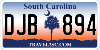 SC license plate DJB894