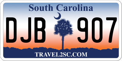 SC license plate DJB907