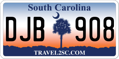 SC license plate DJB908