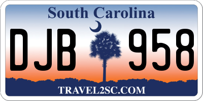 SC license plate DJB958