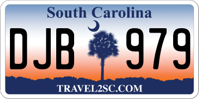 SC license plate DJB979