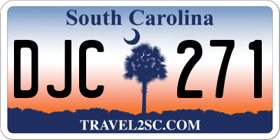 SC license plate DJC271