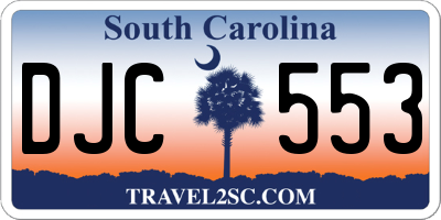 SC license plate DJC553
