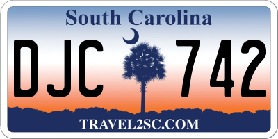 SC license plate DJC742
