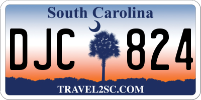 SC license plate DJC824