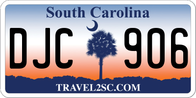 SC license plate DJC906