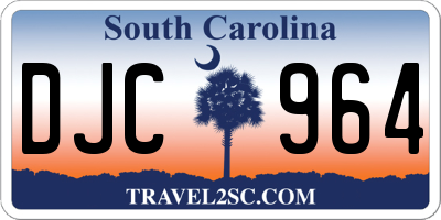 SC license plate DJC964