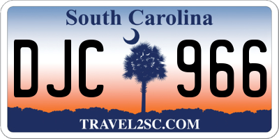 SC license plate DJC966