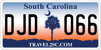 SC license plate DJD066