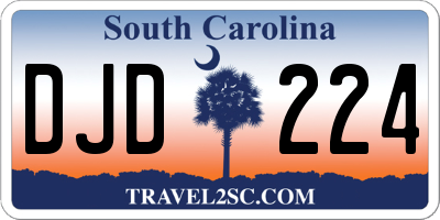 SC license plate DJD224