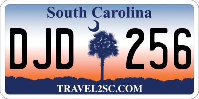 SC license plate DJD256
