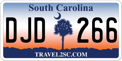 SC license plate DJD266