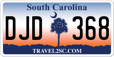 SC license plate DJD368