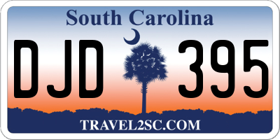 SC license plate DJD395