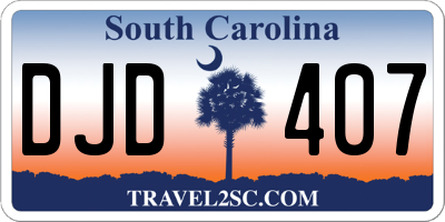 SC license plate DJD407