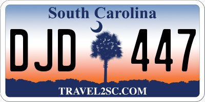 SC license plate DJD447