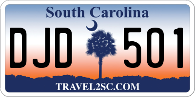SC license plate DJD501