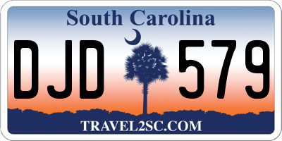 SC license plate DJD579