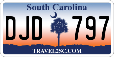 SC license plate DJD797