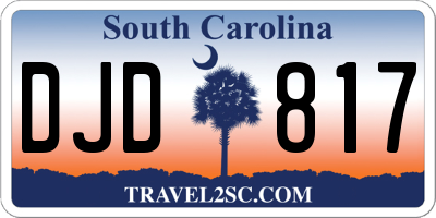 SC license plate DJD817