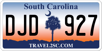 SC license plate DJD927