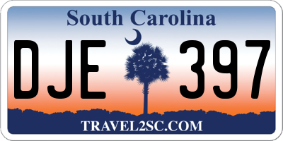 SC license plate DJE397