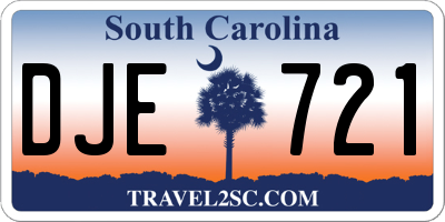 SC license plate DJE721