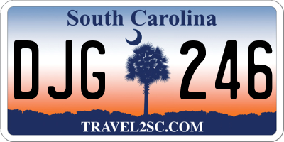 SC license plate DJG246