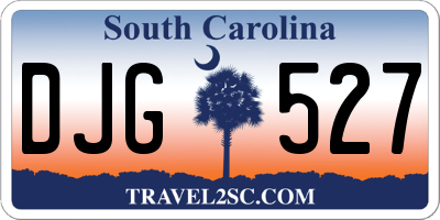 SC license plate DJG527