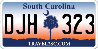 SC license plate DJH323