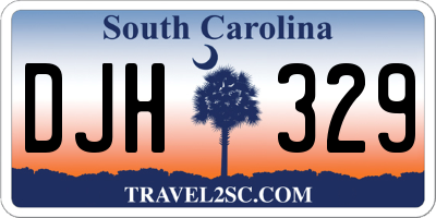 SC license plate DJH329