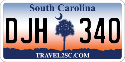 SC license plate DJH340