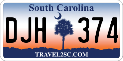 SC license plate DJH374