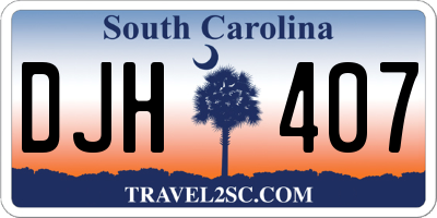 SC license plate DJH407