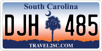 SC license plate DJH485