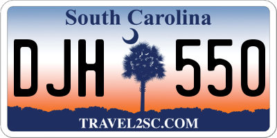 SC license plate DJH550