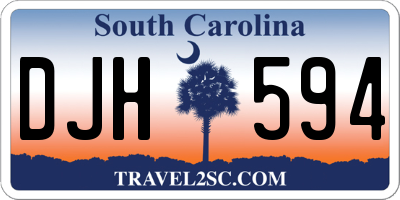 SC license plate DJH594